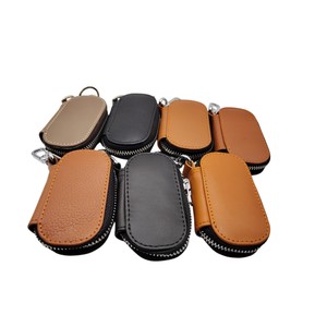 Custom Logo Genuine Leather Universal Promotional Gift <b>Car</b> Brand Keys Holder Bag case with <b>Hook</b> for All Brands Premium Designer - Product Image 6