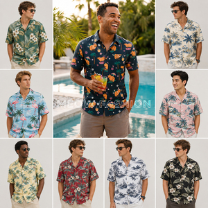 Lot de Chemises Hawaïennes pour Hommes Prêtes à l'Expédition – Imprimé Floral Tropical, Tenue de Plage – Destockage Fin de Série, Surplus de Vêtements du Bangladesh - Product Image 1