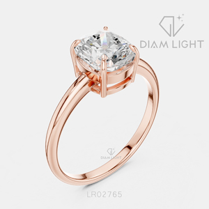Bague de fiançailles de luxe en or blanc 14 carats avec diamant de laboratoire certifié IGI 0,93 carat, taille coussin, F+ VS+, pavé - Product Image 4