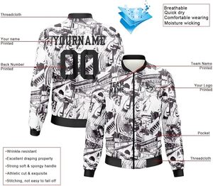 Chaqueta Deportiva Unisex con Capucha y Cremallera Completa, de Secado Rápido, Poliéster, para Adultos, Ropa de Invierno Cortavientos 2 en 1 Estampada - Product Image 5