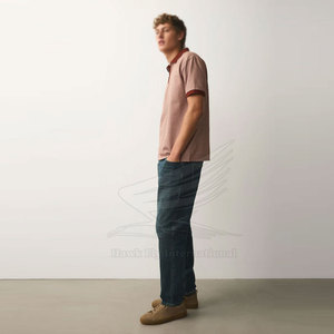 2026 Best Selling Men's Straight Mid-Rise Lightweight Casual Jeans <b>Pant</b> Custom Logo 100% Cotton Eco-Friendly Breathable for - Product Image 5