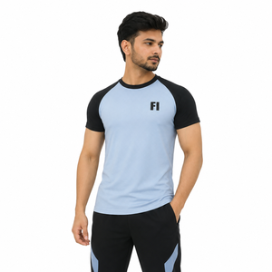 T-shirts de performance raglan personnalisés pour hommes, séchage rapide, respirants, pour le sport, fournisseur d'activewear à marque privée - Product Image 2