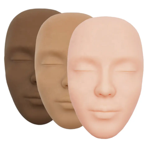 Full Soft Silicone Mannequin <b>Head</b> Face Practice Skin for PMU Tattoo Eye Lip Lash Makeup <b>Training</b> - Product Image 1