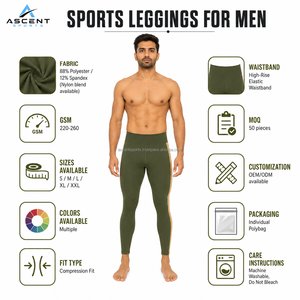 Leggings de compression haute performance pour hommes, collants de sport pour la course et la gym, sous-vêtement de sport, vêtements OEM ODM en gros - Product Image 6