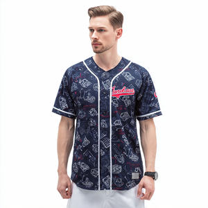 Camiseta de Béisbol de Alta Calidad con Botones para Hombre, Camisetas de Béisbol Ligeras para Hombre, Camisetas de Softbol 100% Poliéster - Product Image 4