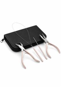 Kit d'outils professionnels pour extensions de cheveux avec pinces, aiguilles à crochet et ciseaux de dépose pour l'installation et le retrait - Product Image 5