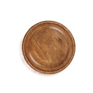 Plateau de service en bois de noyer, fait main, poli, design Wabi Sabi, plat plat, vaisselle et assiettes, en solde chez UO INDIA - Product Image 2