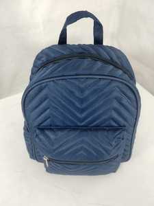 Mochila Grande Cuadrada Azul de Poliéster Acolchado con Costuras Chevron, Bolsillo con Cremallera, Ligera, Informal, para la Escuela, Viajes, para Mujer - Product Image 5