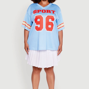 Camiseta de Fútbol Americano Unisex Ligera de Alta Calidad, Cuello en V, Manga con Rayas en Contraste, Sublimación Personalizada, 100% Poliéster - Product Image 4