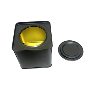 Black Square <b>Tin</b> Box Metal <b>Storage</b> Can 88mm x 88mm x 90mm Sliding Lid Gift Packaging Container for Cookies Candy Tea - Product Image 5