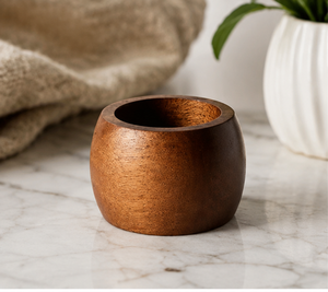 Anneau de serviette en bois naturel rond marron, décoration de table pour mariage, fête, repas à la maison - Product Image 4