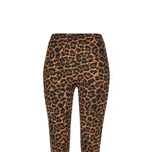 Leggings taille haute imprimé léopard, pantalon de yoga pour femme en tricot extensible pleine longueur, style basique toutes saisons - Product Image 4