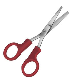 Ciseaux chirurgicaux manuels pour la coupe de pansements, pour infirmières, à lame droite et arrondie, 145 mm (5,34 po), en acier inoxydable, universels, MERICON - Product Image 2