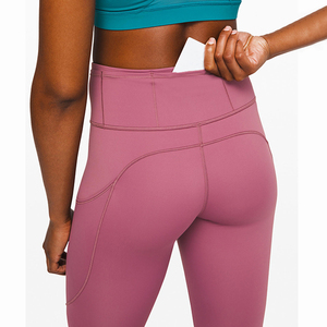 Proveedor de Leggings de Yoga Elásticos sin Costuras al por Mayor, Leggings Deportivos Sólidos para Mujer, Leggings de Spandex/Nailon, Pantalones Deportivos sin Costuras de Primera Calidad - Product Image 5
