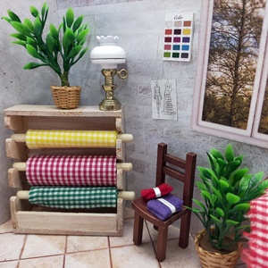 ชุดเฟอร์นิเจอร์ห้องเย็บผ้าสำหรับบ้านตุ๊กตาขนาด 1:12 ของเล่นตกแต่งห้องทำงานขนาดจิ๋วสำหรับเด็กอายุ 14 ปีขึ้นไป - Product Image 6