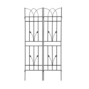Set di 2 tralicci da giardino in metallo antiruggine 180 cm x 45 cm, supporto per piante rampicanti da esterno, recinzioni e cancelli di alta qualità - Product Image 4