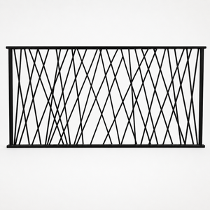 Panel de Barandilla de Aluminio Negro Moderno con Diseño Geométrico de Diamantes Cruzados para Balcón, Escalera, Villa, Hotel, Decoración del Hogar - Product Image 3