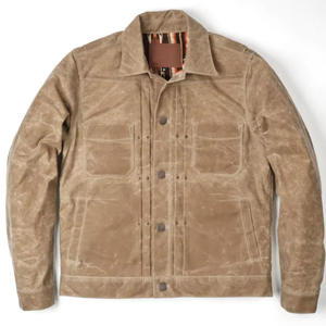 Veste en toile cirée personnalisée pour homme, pour l'hiver en plein air - Product Image 4