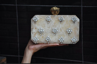Cadeau idéal pour la Saint-Valentin et les mariages, pochette rectangulaire en résine époxy, durable, écologique, imperméable, élégante, avec chaîne