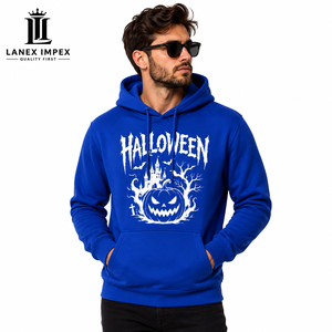 Sweat à capuche streetwear Halloween pour hommes et femmes, design personnalisé, sweat-shirt à capuche avec imprimé sur le thème de l'horreur, crâne, fantôme, citrouille - Product Image 1