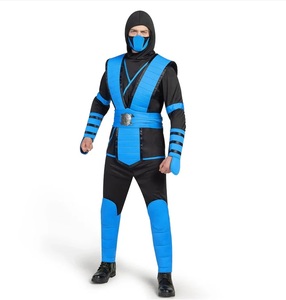 Disfraz de Ninja con Máscara de Anime Japonés, Clásico para Niños, con Correas Rojas y Ropa Negra, Venta al Por Mayor - Product Image 2