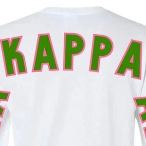 Camiseta blanca con letras griegas de AKA Sorority Inc para mujer, camiseta informal con cuello redondo, ajuste cómodo de primera calidad - Product Image 4