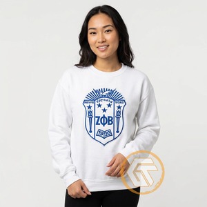 เสื้อพูลโอเวอร์คอวีทรงปกติสำหรับผู้หญิง Zeta Phi Beta ผ้าฝ้ายฟลีซเนื้อหนาปักลายแบบกำหนดเองจาก Wholesale GREEK TREASURES สำหรับฤดูหนาว - Product Image 3