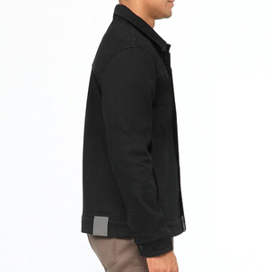 Custom Made <b>Men's</b> Long Stretch Denim <b>Jacket</b> <b>Men</b> Jeans <b>Jacket</b> Cotton Made Solid Blue Color Winter Plain Denim <b>Jacket</b> for <b>Men</b> - Product Image 4