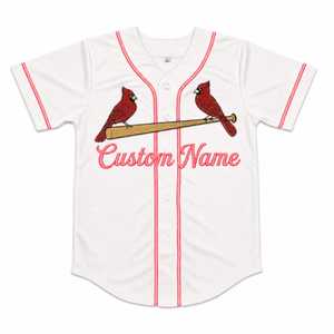 Sportswear White with light red trim Custom Baseball Sports Jersey Breathable polyester mesh <b>athletic</b> training sports jersey OEM - Product Image 1