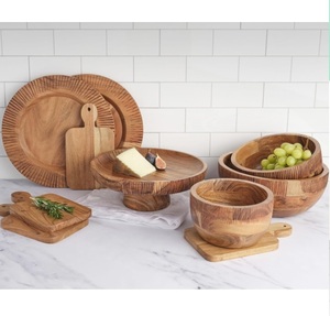 Tazón de Madera Pulida Natural Hecho a Mano, de Lujo, para Servir Ensaladas y Frutas, Decorativo para el Hogar y Restaurantes, Artesanía para el Hogar - Product Image 5