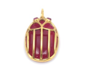 Collier avec pendentif scarabée en pierres précieuses d'inspiration égyptienne ancienne pour femmes et hommes - Product Image 1