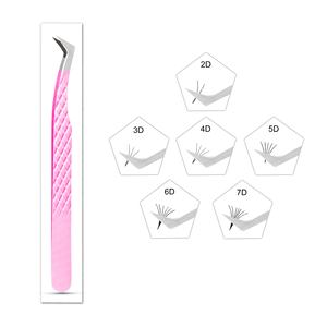 Pince à épiler à forte tenue pour extension de cils de marque privée pince à épiler à pointe en fibre d'acier inoxydable avec prise lisse cils pointe rouge argent - Product Image 4