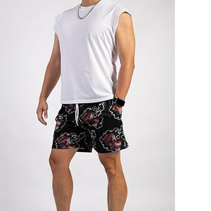 Maillot de basketball réversible en mesh sublimé personnalisé pour jeunes, short de basketball athlétique épais pour hommes 6XL, motif flamme, taille mi-haute - Product Image 4