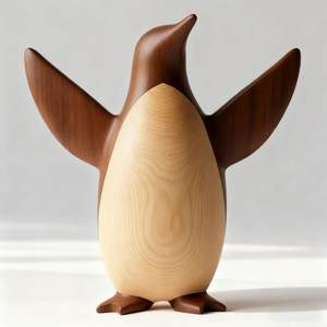 Sculpture en bois artistique pour la décoration intérieure, design artisanal unique - Product Image 3