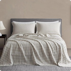 Ensemble de draps en lin français 100% de haute qualité avec un drap-housse, un drap plat et deux taies d'oreiller - Product Image 4