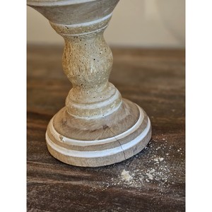 Ensemble de porte-bougies en bois recyclé fait main, vente en gros |   Finition vieillie - Product Image 4