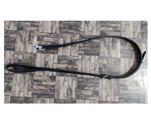 Laisse de chien réglable de luxe personnalisée en cuir noir collier de corde de marche laisse caractéristique réfléchissante motif Animal Rivet décoration - Product Image 2