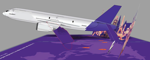 3D Pop Up Greeting Card Airplane World Landmarks Matte Finish Paper <b>Gift</b> Card - Product Image 2