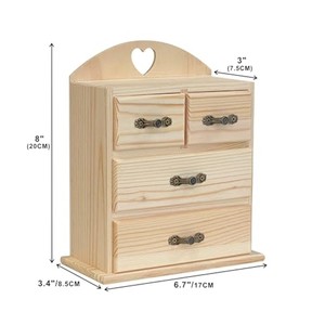 Aqdus Saleem Pine Wood Prayer Bead Box | Modern Rectangular Handcrafted Wooden Storage Boxes for Living Room Moradabad Wholesale - Product Image 3