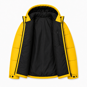 Bulk Mens <b>Padded</b> Winter Jacket Custom Logo <b>Waterproof</b> Hooded Puffer <b>Coat</b> Insulated Outerwear Supplier - Product Image 5