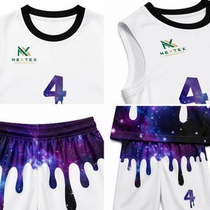 ชุดยูนิฟอร์มบาสเก็ตบอล Galaxy Drip สำหรับผู้ชาย แบบสั่งทำพิเศษ เสื้อเจอร์ซีย์ตาข่ายแบบซับลิเมชั่น กางเกงขาสั้น ชุดกีฬาสำหรับทีม ชุดอุปกรณ์สำหรับการแข่งขัน ขายส่งแบบ OEM! ! - Product Image 6