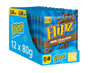 Flipz Pretzels de Chocolate con Leche 90g, Bocadillos Crujientes Recubiertos de Chocolate, Dulces y Salados, Venta al por Mayor, Caramelos Importados - Product Image 4