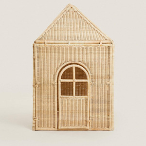 Maisons de poupées en osier pour bébés en rotin naturel pliable maisons de poupées faites à la main en gros petite maison de poupée pliable fabriquée au Vietnam - Product Image 2