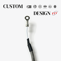 Bộ dây cáp chắn sóng 2.5mm XHA 2 chân, có vỏ khóa, đầu nối vòng, lỗ trong 3.0mm, dài 600mm, thân thiện với môi trường