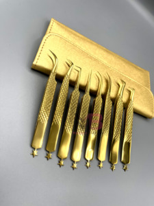Pinzas para Pestañas de Acero Inoxidable con Punta de Fibra Puntiaguda, Duraderas, de Primera Calidad, Antiestáticas y de Precisión - Product Image 4