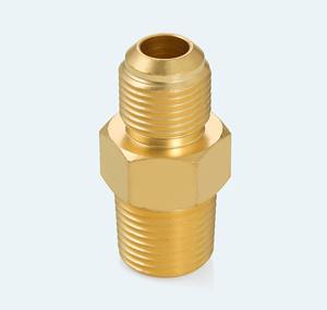 Adaptador Recto de Refrigeración de 1/2 Pulgada Macho a 1/2 Pulgada NPT Hembra, Conexión de Latón SAE Flare, Rosca 3/4 16 UNF, 550 PSI, India - Product Image 5