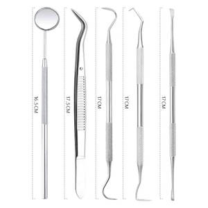 Kit de nettoyage dentaire professionnel 5 pièces en acier inoxydable certifié CE Garantie de 3 ans par Grip Surgical - Product Image 6