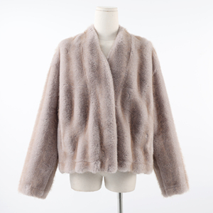 Abrigo de Piel Sintética Color Crema para Mujer, Estilo Teddy, Frente Abierto, Hombros Caídos, Cuello con Muescas, Chaqueta Gruesa de Invierno - Product Image 4