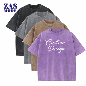 Nouvel arrivage : T-shirts vintage surdimensionnés personnalisables pour hommes, style streetwear hip-hop délavé à l'acide, 100% coton, avec logo, vente en gros - Product Image 1