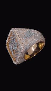 Anillo Personalizado con Letras de Hip Hop con Incrustaciones de Diamantes |   Diamante VVS Moissanite |   Plata de Ley 925 |   Certificado por GRA |   Anillo Unisex HUMERA JEWELS - Product Image 4